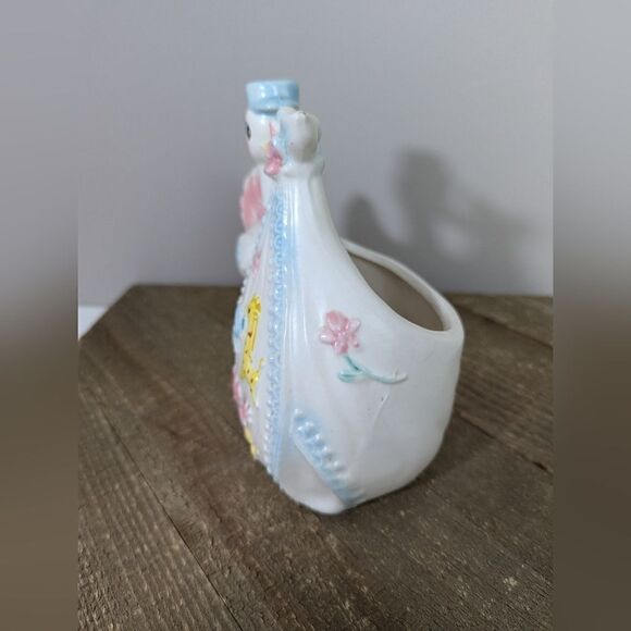 Rubens originals planter, Baby delivery stork ceramic planter, kitsch vintage MC - Picture 6 of 10